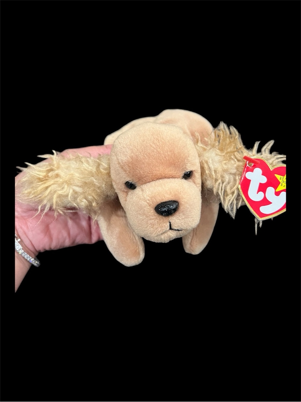 Ty Spunky the Cocker Spaniel Beanie Babies Plush Brown
